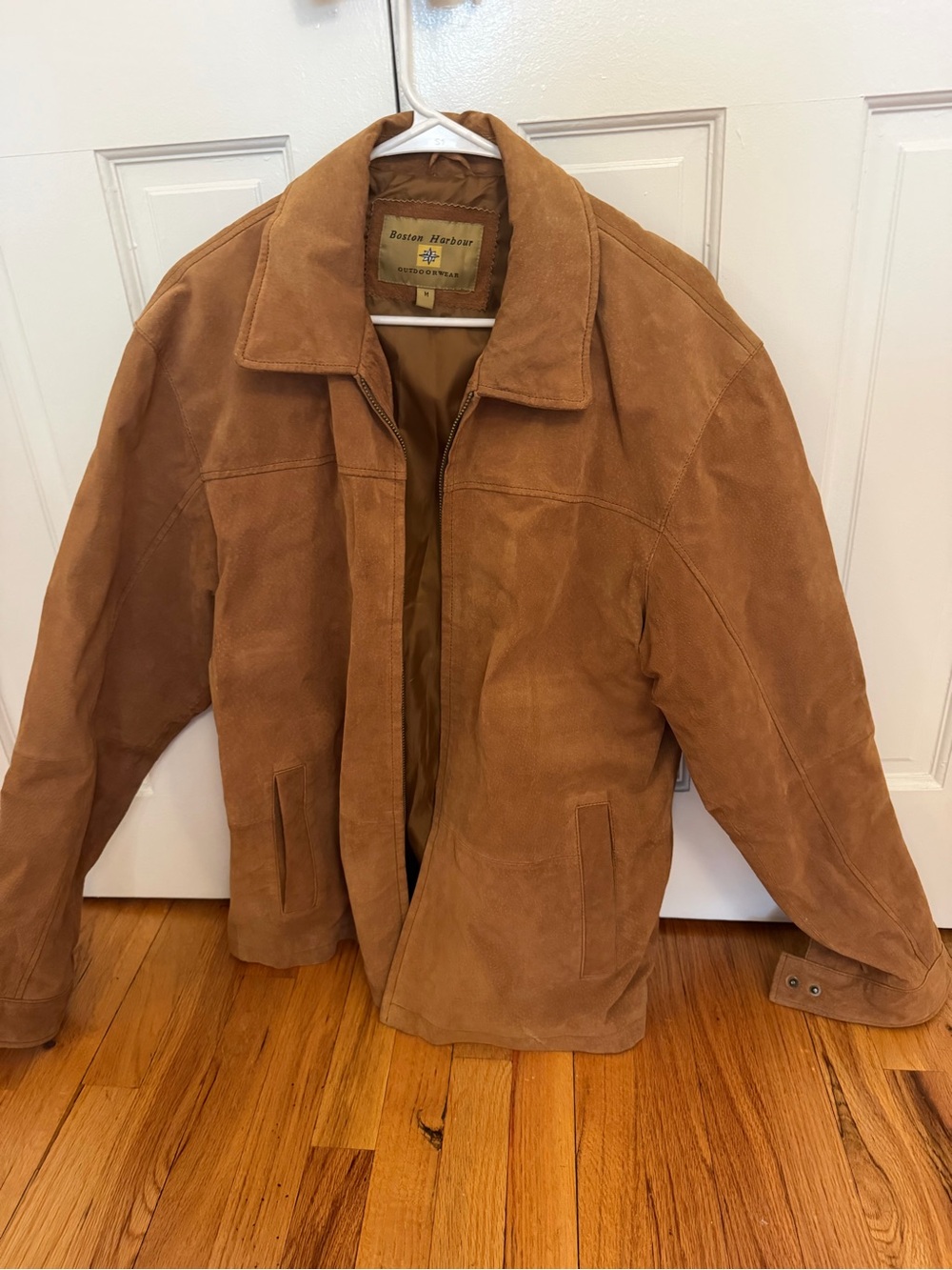 Boston Harbour Men's Tan Suede Utility Jacket